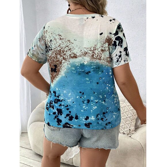 🆕 Emery Rose Butterfly & Cross T-Shirt, Crew Neck Tee shirt, Plus Sz 16 - Picture 3 of 3